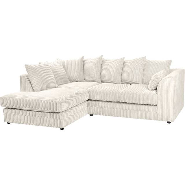 Moana Stationary Corner Sofa - Cream (76cm H X 213cm W X 165cm D)