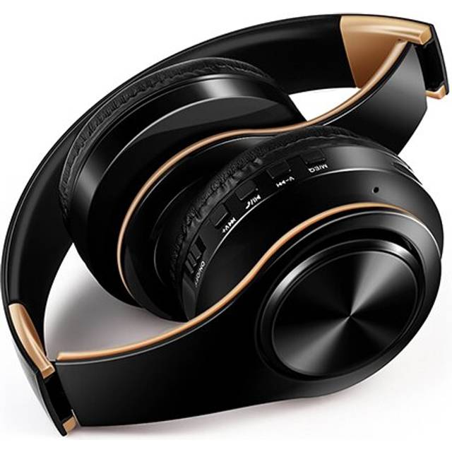 (a-Black Gold) Best Headphones Wireless  Earphones with Microphone Digital Stereo Bluetooth Headset Card MP3 Player FM Radio Music for All