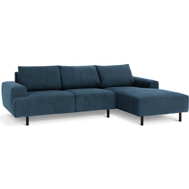 Habitat Julien Velvet Right Hand Corner Chaise Sofa - Navy