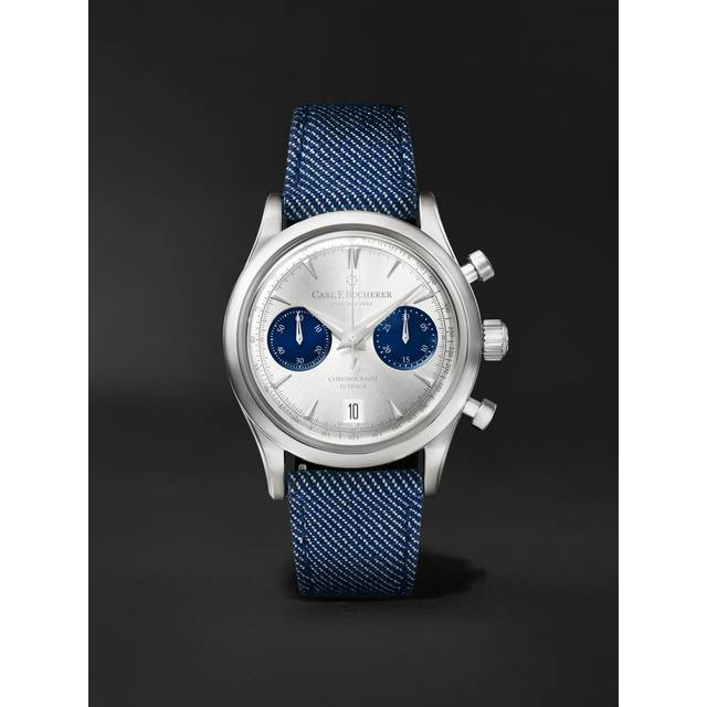 Carl F. Bucherer - Manero Flyback Automatic Chronometer 40mm Stainless Steel and Canvas Watch, Ref. No. 00.10927.08.13.03 - Men - Silver