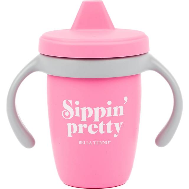 Bella Tunno Happy Sippy Cup - Transition Sippy Cups for Baby 6 Months and Older with Removable Handles and Non-Toxic  BPA Free Silicone  Sippin Pretty