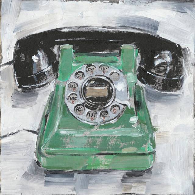 Retro Phone III by Ethan Harper - Wrapped Canvas Art Prints (91cm H x 91cm W x 3.8cm D)