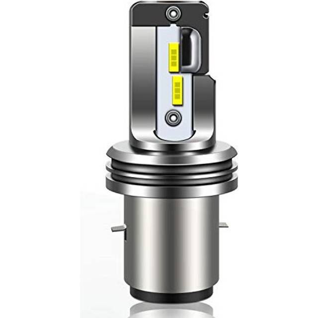 WinPower Ba20d LED Headlight Bulb 12V 18W High/Low Beam 6000K Cold White Lamp for Motorcycle Moto Scooter, 1 Piece