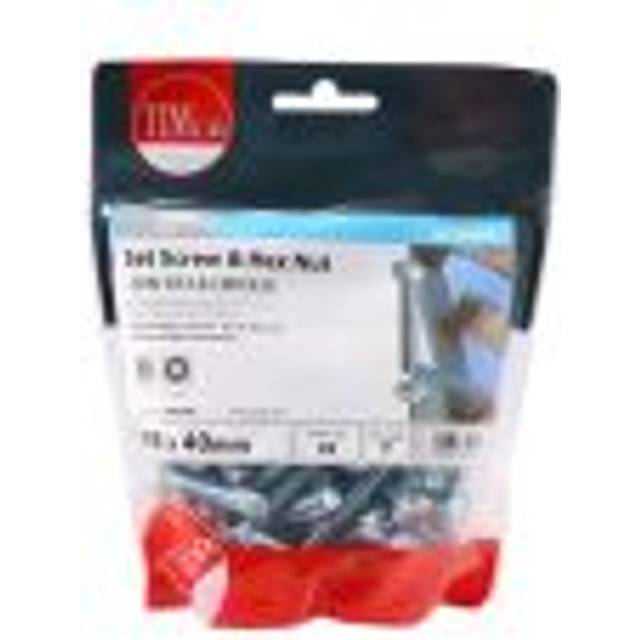 Hexagon Set Screws and Nuts Zinc Plated M8 40mm Pack of 45
