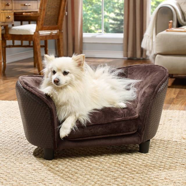 Constantine Snuggle Dog Sofa with Loft Cushion - Brown (Extra Small (1 - 10 lbs))