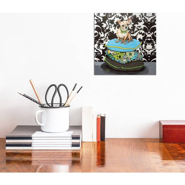 Chihuahua Pillows I by Carol Dillon - Wrapped Canvas Art Prints (30.48cm H x 30.48cm W x 1.91cm D)