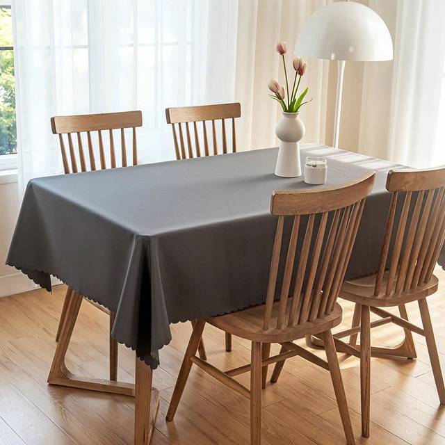 1st enfärgad duk, minimalistisk polyester vattentät duk för hemmet - Mörkgrå (Multi-size)
