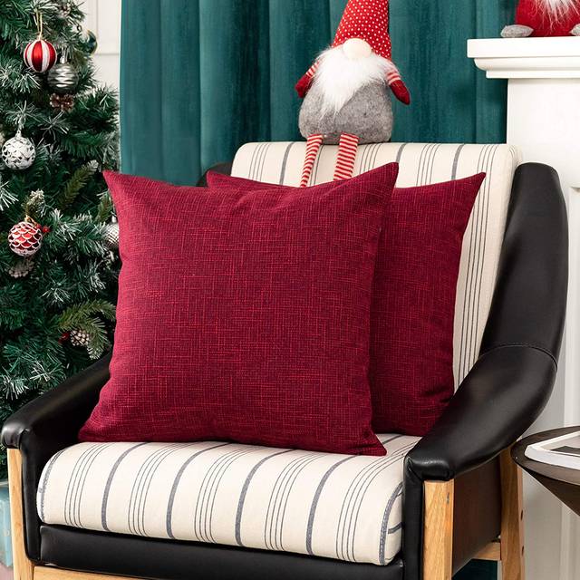 SHEIN Decorative Pillowcase: Faux Linen Two-tone Star Printed Pillowcase, Made Of Bamboo Yarn Twisted With Special Technology, Presents A Retro And Modern S