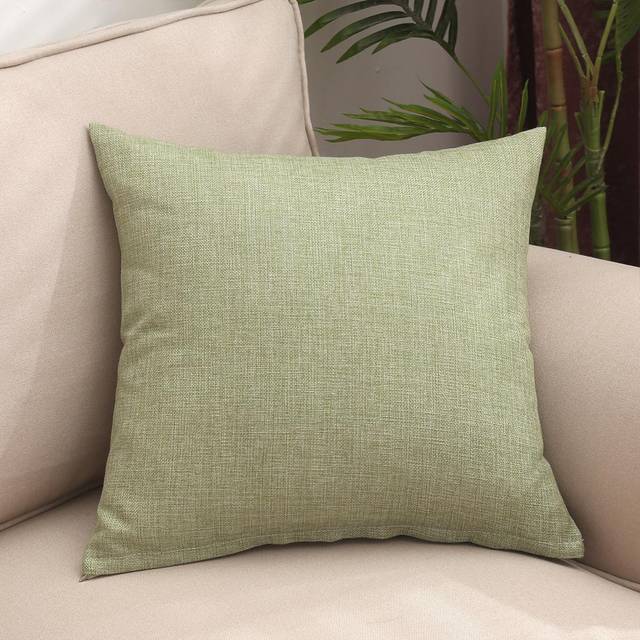 SHEIN 1pc Solid Color Cushion Cover, Modernist Linen Decorative Throw Pillow Case For Home