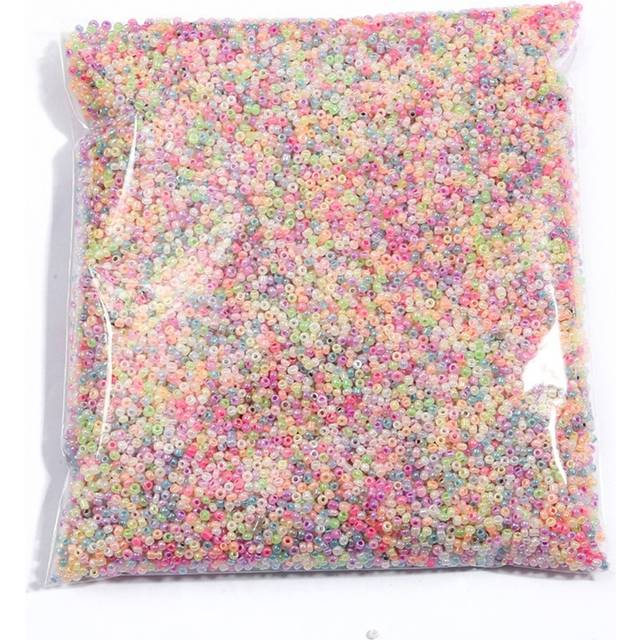 SHEIN 1000pcs 2/3/4mm Glass Seed Beads Jewelry Making Kit, Macaron Small Beads Pony Beads for Bracelets Necklace Ring Making