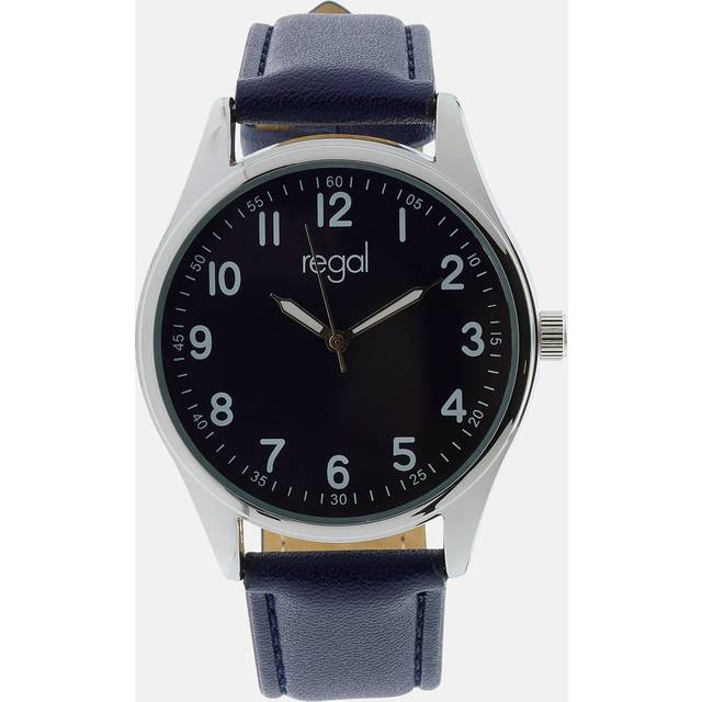 Regal herrklocka - blå band, silverton/blå, 40mm