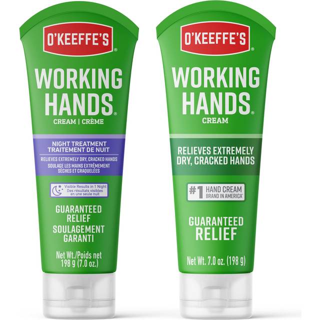O'Keeffe's Working Hands Hand Cream; 7 oz Tube and Night Treatment Hand Cream; 7 oz Tube