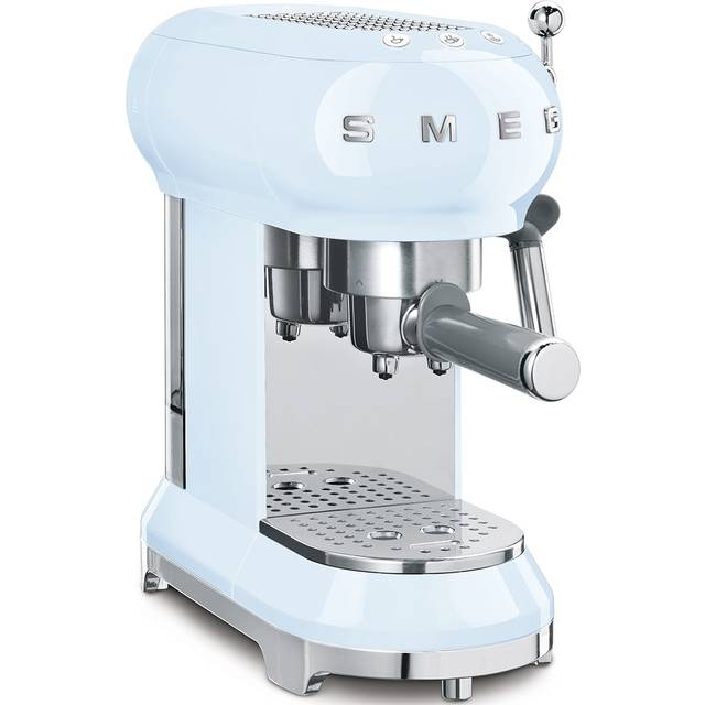 Smeg ECF01PBUK Espresso Machine in Pastel Blue