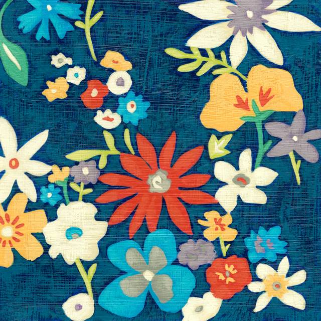 Indigo Garden VIII by Chariklia Zarris - Wrapped Canvas Painting (51cm H x 51cm W x 3.8cm D)