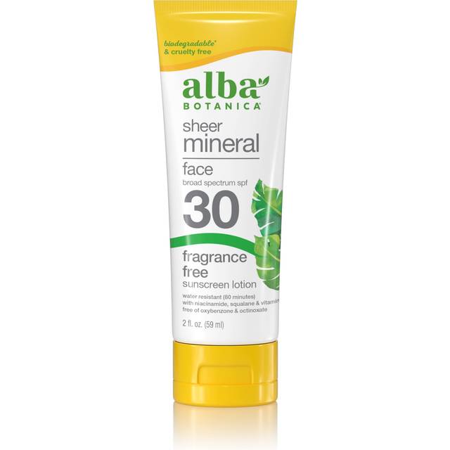 Alba Botanica, Shea Mineral Face Sunscreen, SPF 30, Unscented, 2 fl oz (59 ml)