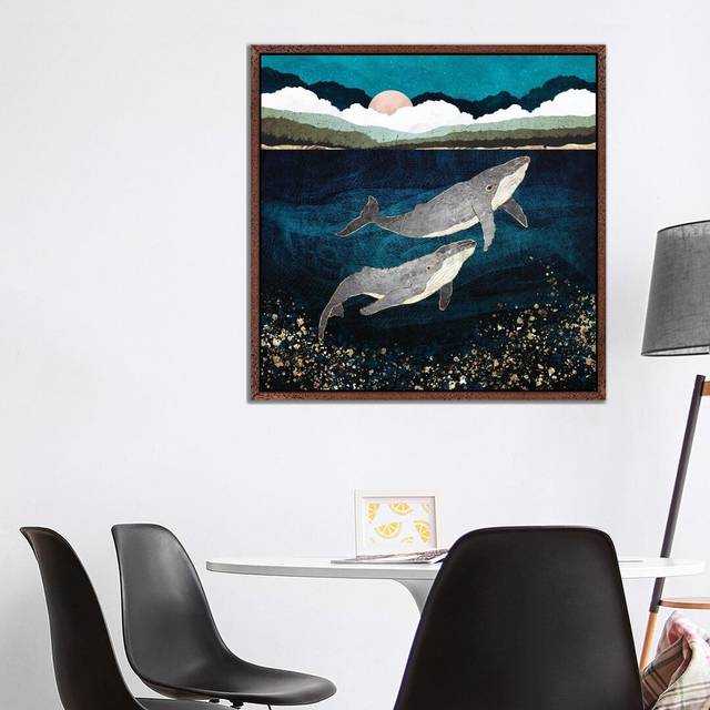 Bond VI - Graphic Art Print on Canvas - Classic Brown Wood Framed (93.98 cm H x 93.98 cm W)