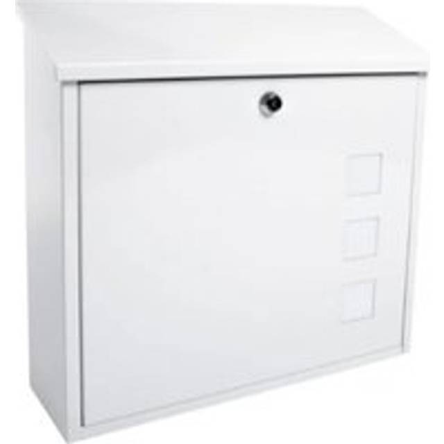 Burg-Wachter Aire Wall Mounted White Lockable Weatherproof Post Box - 37X36X11Cm - One Size