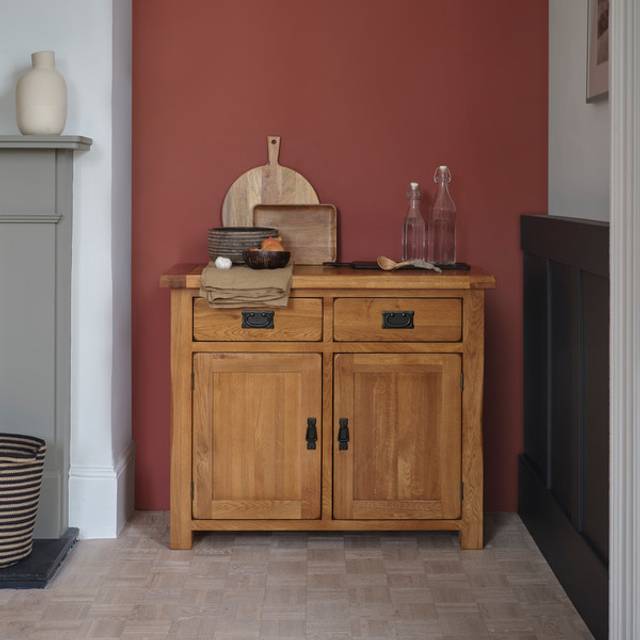 Rustic Solid Oak Sideboards - Small Sideboard - Original Rustic Range - Oak Furnitureland