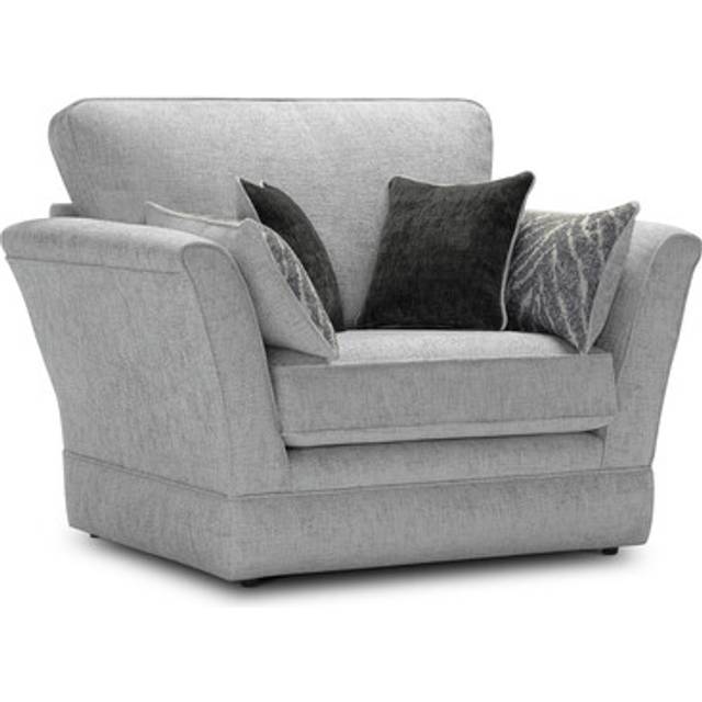 Silver Fabric Sofas - Loveseat - Carrington Range - Oak Furnitureland