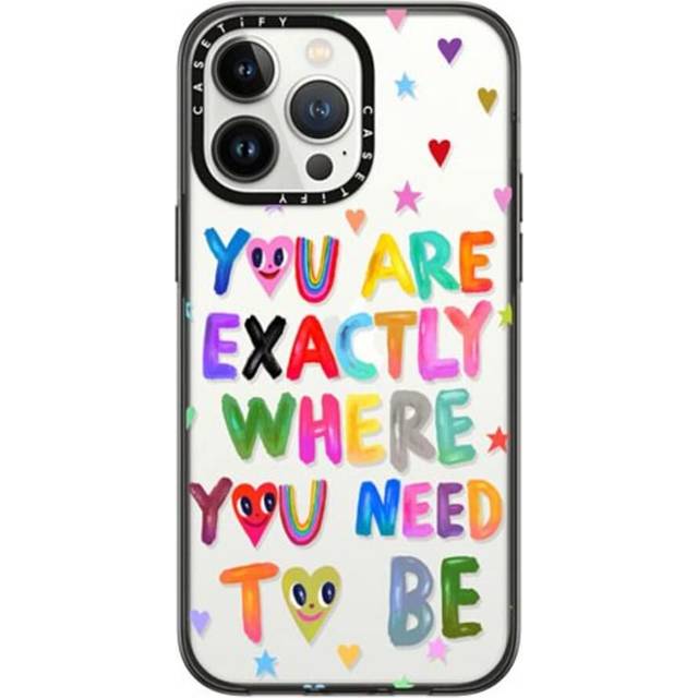 CASETiFY Compact iPhone 14 Pro Max Case [2X Military Grade Drop Tested / 4ft Drop Protection] - You are Exactly - Clear Black