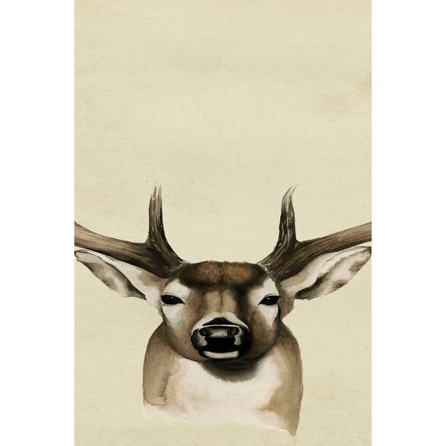 Triptych Whitetail II - Wrapped Canvas Painting (30cm H x 20cm W x 3.8cm D)