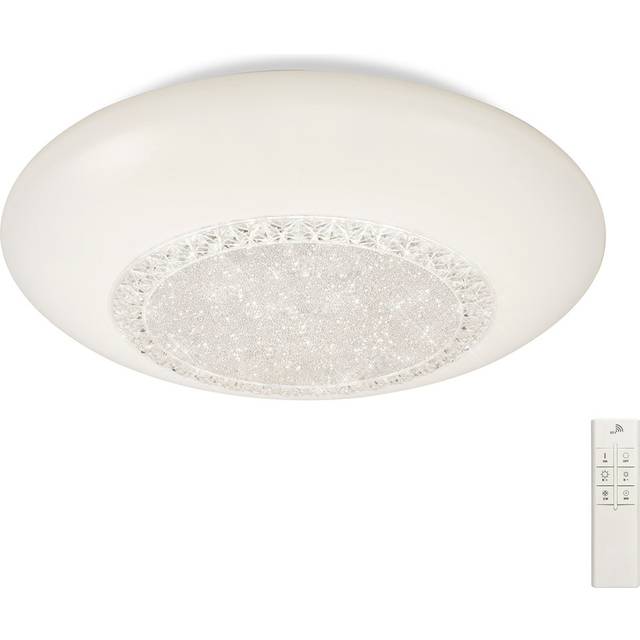Mantra M6236 Opera Flush Fitting 52cm Round 40W LED White Remote Contr