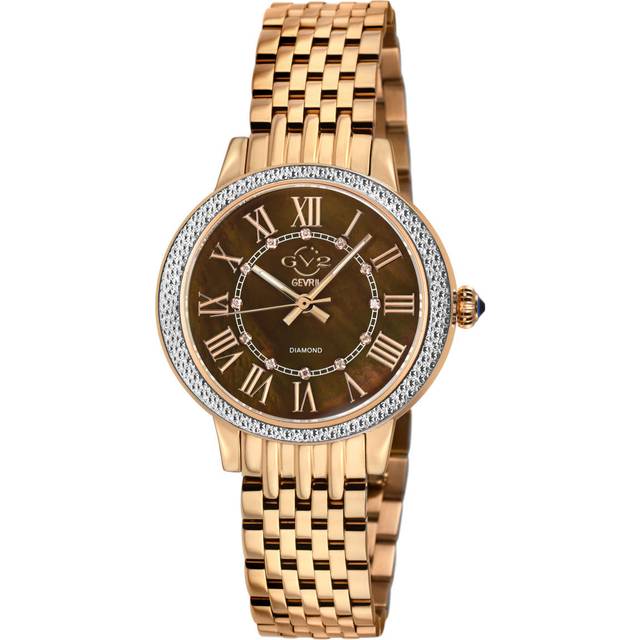 Womens Astor III MOP Dial Swiss Quartz Stainless Steel Diamond Watch - Brown - One Size
