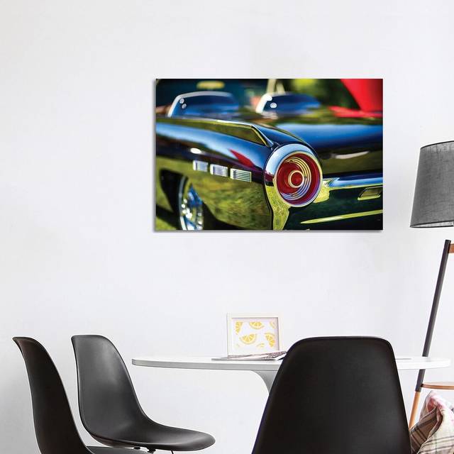 Tail Light Detail of a 1962 Ford Thunderbird by George Oze - Wrapped Canvas Art Prints (66.04cm H x 101.6cm W x 1.91cm D)