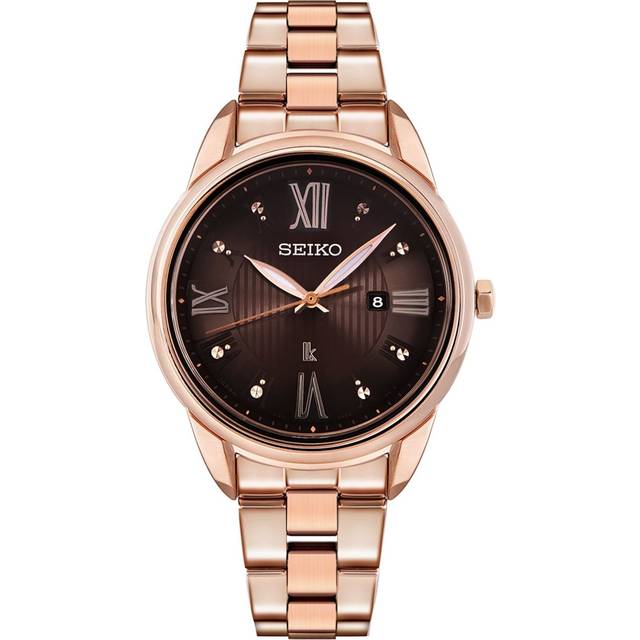 SEIKO Lukia Series Waterproof Quartz Gold/Black SUT366J1 - Rose Gold - F