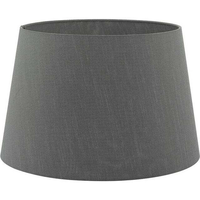 Dar Lighting Cezanne 45cm Faux Silk Tapered Drum Shade In Grey