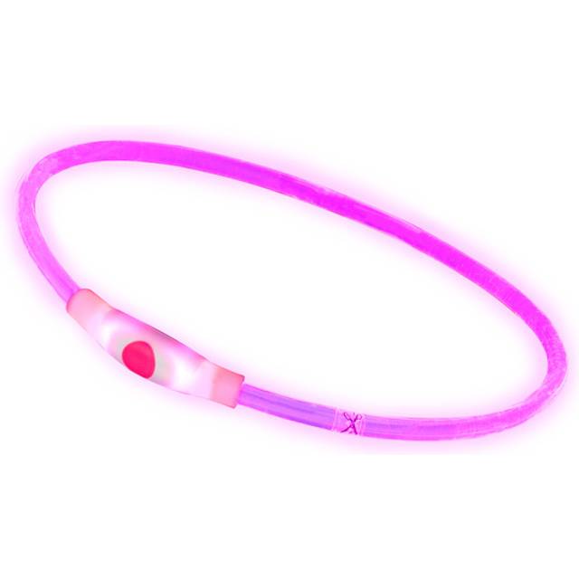Cut to Size LED Dog Collar Light Up Safety Collar - Pink