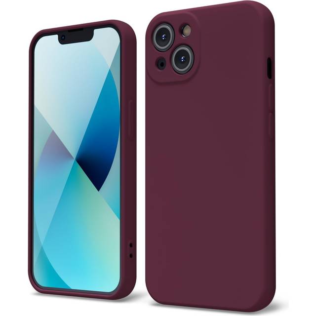 oakxco for iPhone 13 Phone Case Liquid Silicone  Cute Thin Slim Soft Rubber TPU Plain Smooth Gel Cover for Women Girl Aesthetic Design  Matte Solid Pr