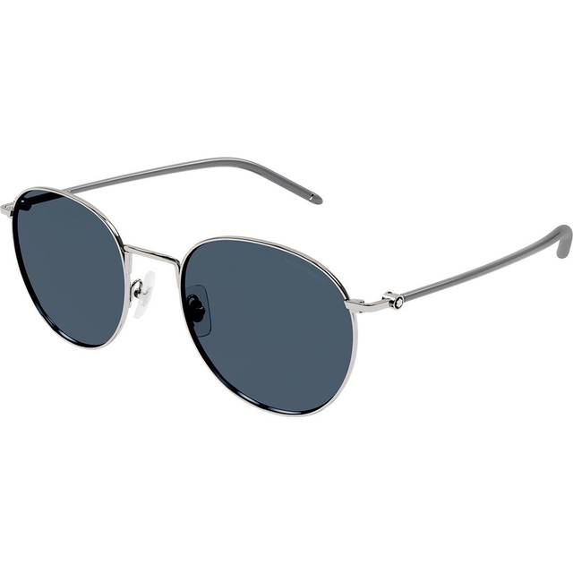 Montblanc MB0343SA Asian Fit 003 55 Silvriga Solglasögon Män