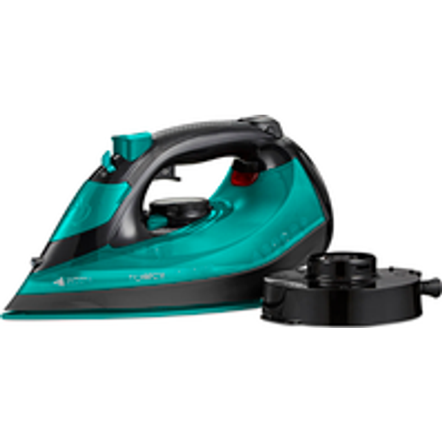 Tower T22022TL Ceraglide 360 Cord/Cordless Steam Iron with Rapid Heat-Up and Recharge, 2800W, Black and Teal
