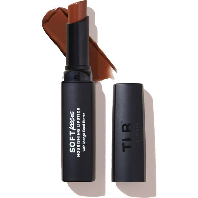 The Lip Bar Soft Kisses Nourishing Vegan Lipstick  with Moisturizing Mango Seed Butter  Satin Finish  Toasted - Medium Brown