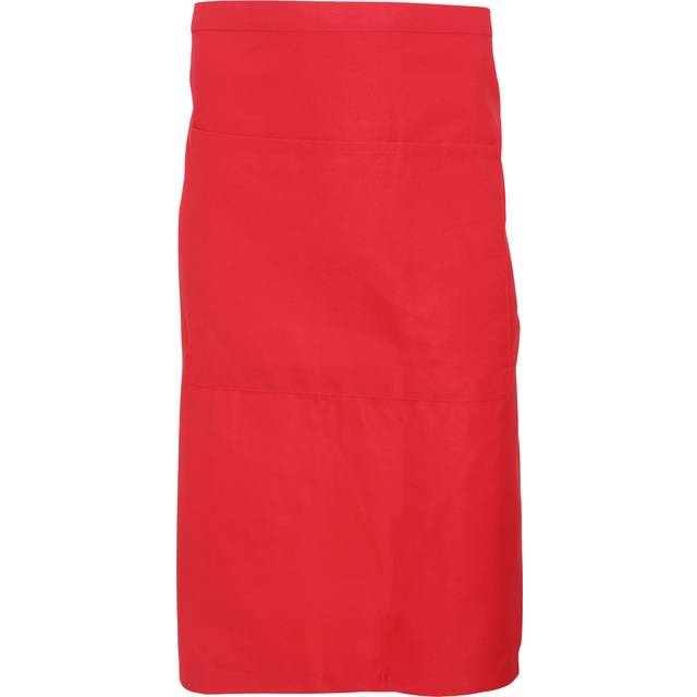 (One Size, Red) Dennys Adults Unisex Catering Waist Apron With Pocket