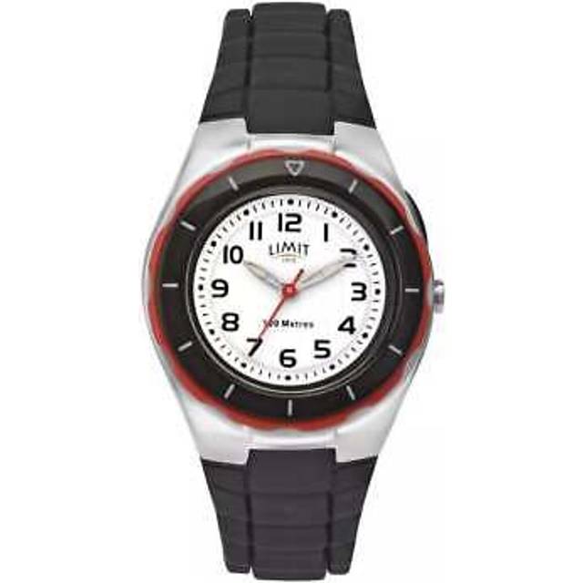 Limit Kids Black Silicone Mid Size Light Up Dial Strap Watch