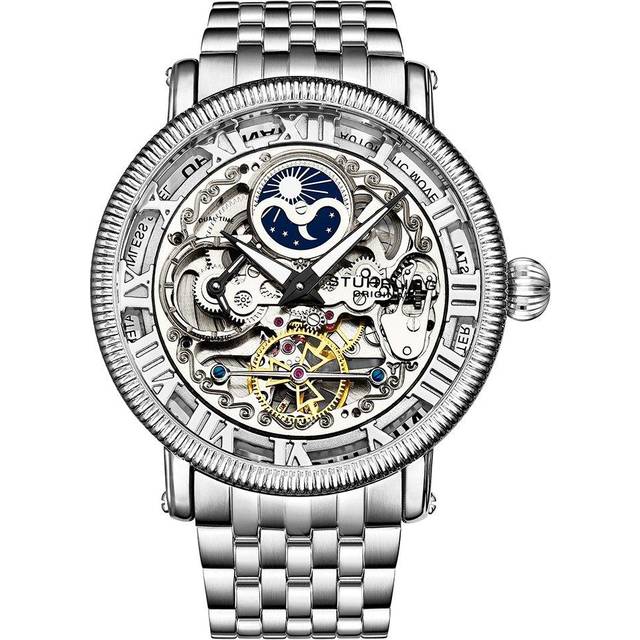 Special Reserve Dual Time Automatic 48mm Skeleton With Stainless Steel Deployant Buckle - Silver - One Size