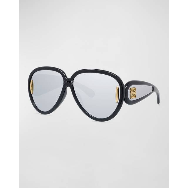 Loewe Silver Mirror Pilot Unisex Sunglasses LW40132I 01C 65 - Silver Tone (OS)