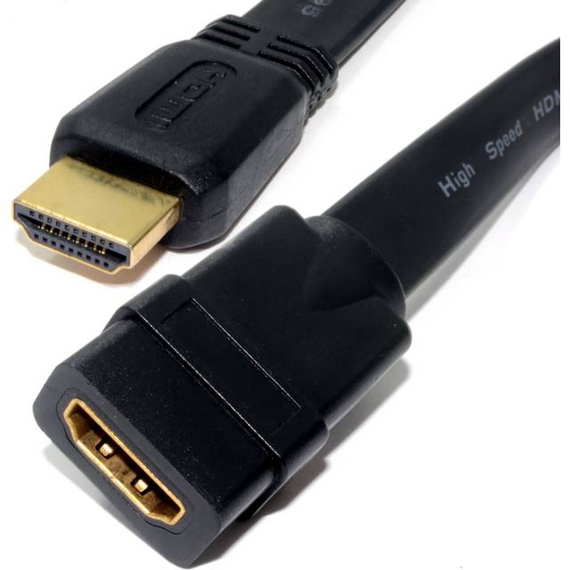 kenable FLAT HDMI High Speed Extension Cable Male Plug To Female Socket 3m