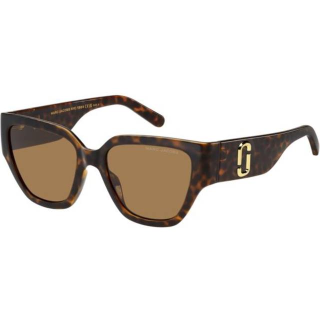 Marc Jacobs Kvinna MARC 724/S 086/70 Solglasögon Injicerad Havana Brun Fyrkantig