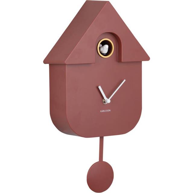 Present Time Karlsson Wall Clock Modern Cuckoo - OCHRERED