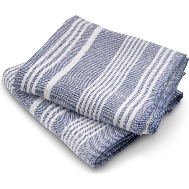 Cuisinart Fouta Professional Tea Towel in Blue Stripe - 40 x 70 cm - Pack of 2