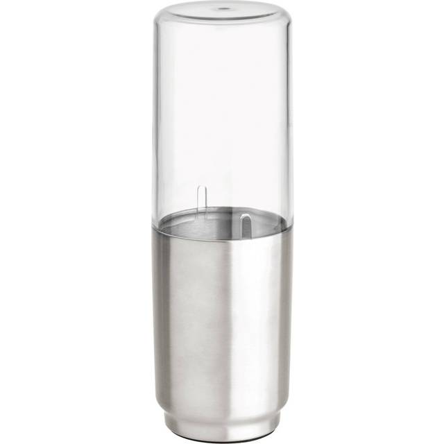 28020 Austin Case Metal and Plastic Stand with Cover Regular and Electric Toothbrush Holder Clear FrostMatte Silver 76 cm in diameter x 229 cm