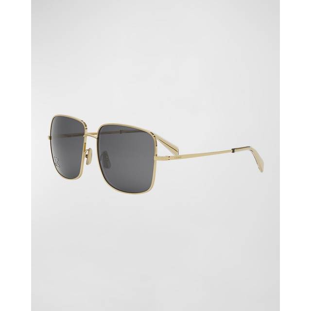 Celine CL000451 Women's Square Sunglasses, Gold/Grey