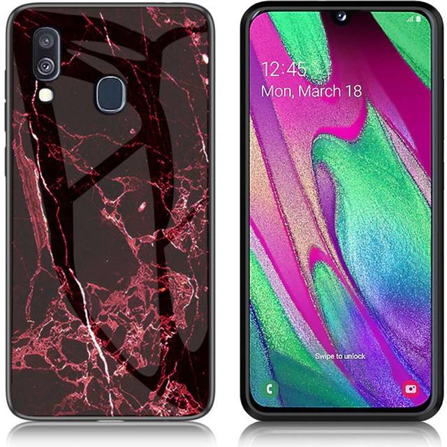 Fantasy Marmor Samsung Galaxy A40 skal - Röd