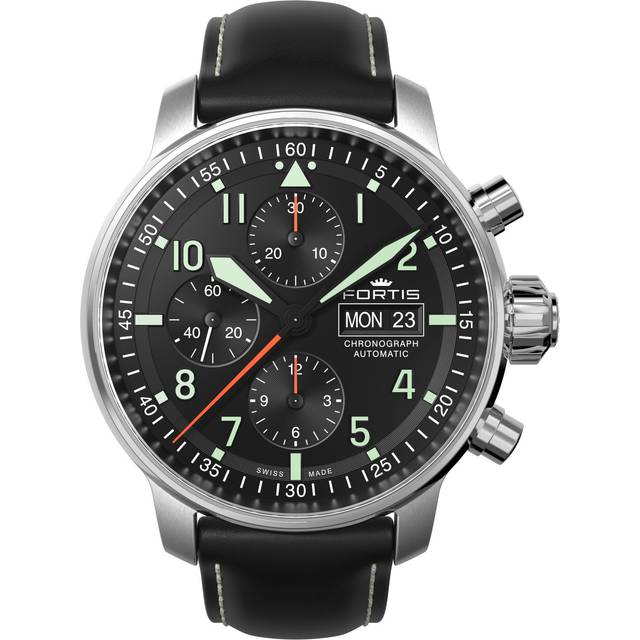 Fortis Watch Aviatis Flieger Professional Chronograph - Black