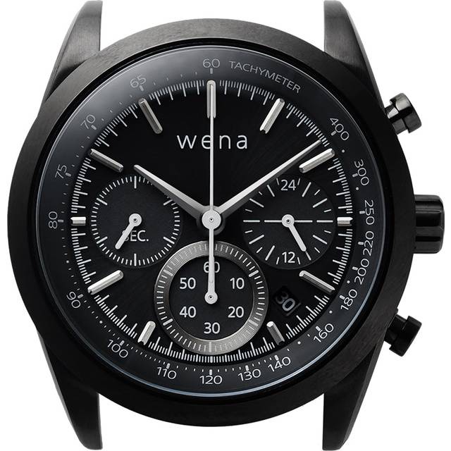 Wena By Sony Watch Head Solar Chronograph Black - Black