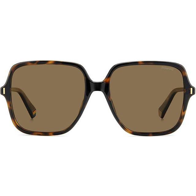 Polaroid Woman PLD 6219/S 086/SP Sunglasses Plastic Havana Brown Squared Polarized