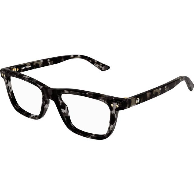 Montblanc MB0322O 003 Men&#39;s Eyeglasses Tortoiseshell Size 51 (Frame Only) - Blue Light Block Available - Black Tortoise (51)